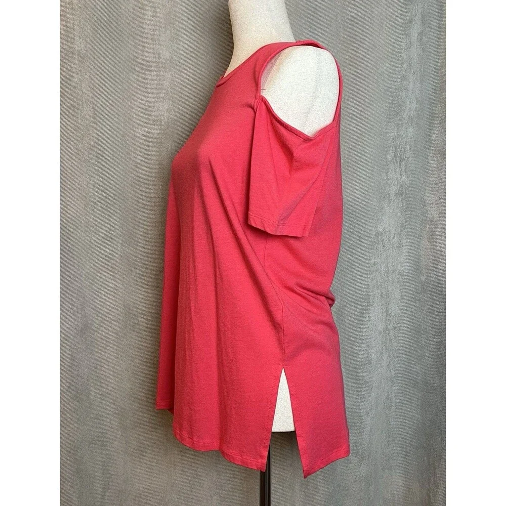 Michael Kors Cold Shoulder Top Coquette Deep Pink Med NWT Cyber Y2K Indie